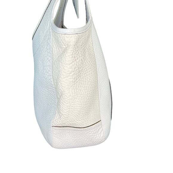Coach Ergo Legacy Pebbled Cream White Leather XL Travel Tote Bag Satchel 11640 - Picture 3 of 9